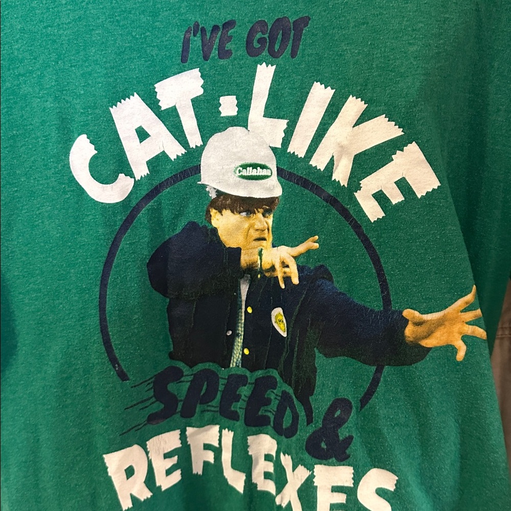 Green Graphic Tee - Cat-Like Speed & Reflexes